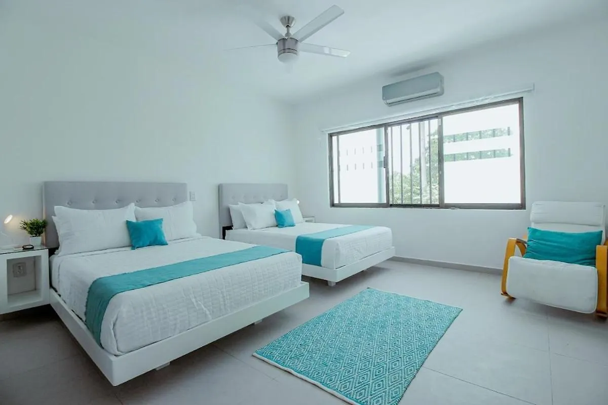 Oceanfront Private Pier Pool Garden Terrace 3Br House Villa Cancun 0*,