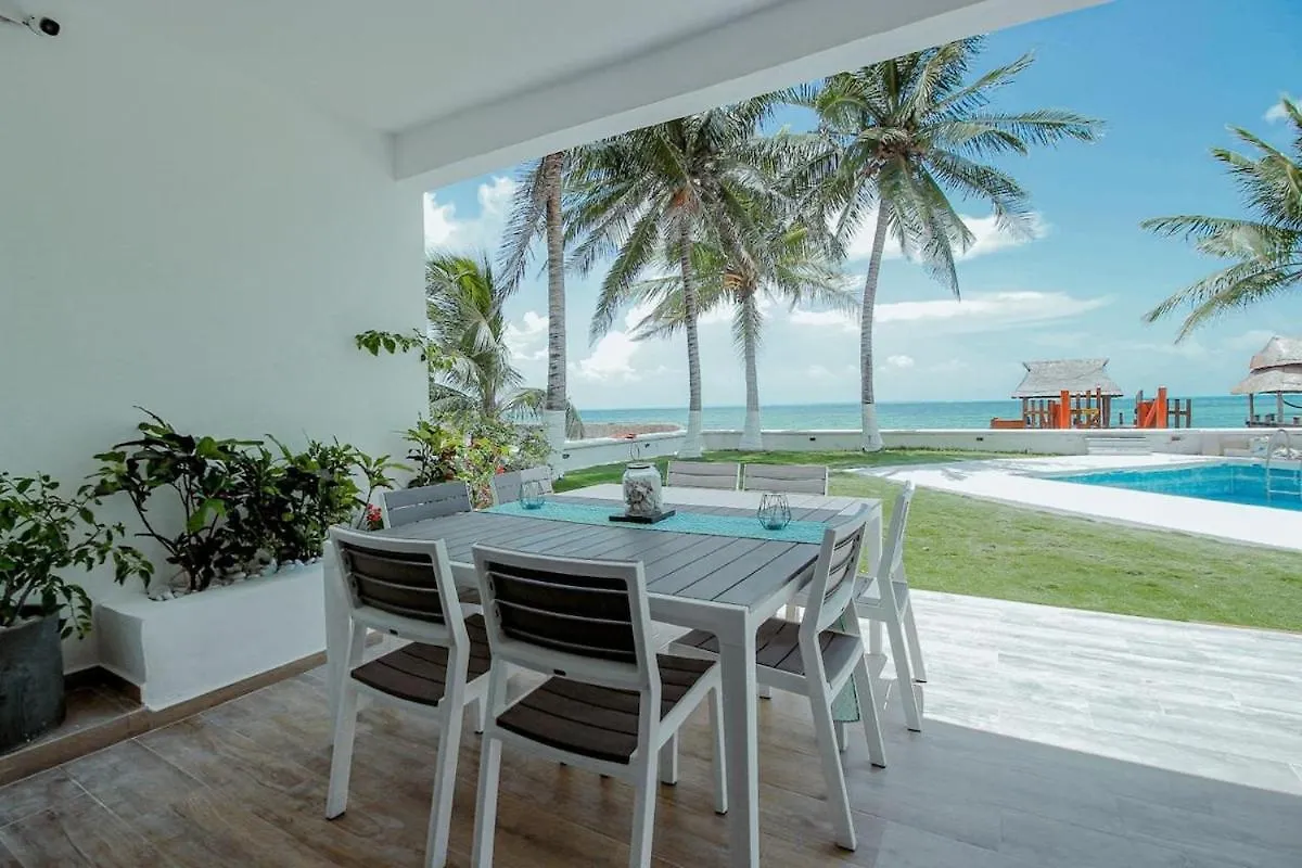 Holiday home Oceanfront Private Pier Pool Garden Terrace 3Br House Villa Cancun