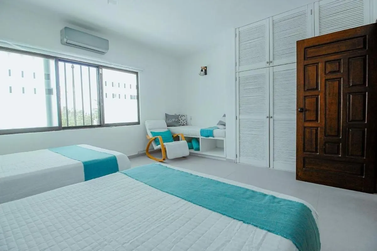 Holiday home Oceanfront Private Pier Pool Garden Terrace 3Br House Villa Cancun Mexico